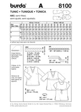 Patron n ° 8100: tunic