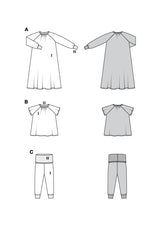 Patron Burda Enfant n°9218 : Ensemble Pyjama