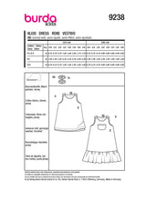 Patron Burda Enfant n°9238 : Robe