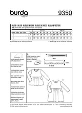 Burda Boss N ° 9350: blusa infantil