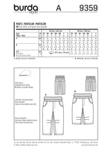 Patron Burda n°9359: Pantalon à poches enfant