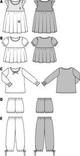 Patrón N ° 9432: pijama, ropa de noche