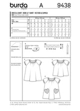 Patrón N ° 9438: Vestido y camiseta