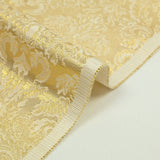 Brocart lamé doré baroque fond écru