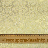 Brocart lamé doré baroque fond écru