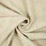 Lainage bouclette fantaisie florale multicolore fond écru
