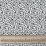 Voile de viscose imprimé champêtre noir fond blanc