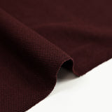 Maille polo coton rouge bourgogne