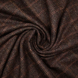 Speckled wool blend with brown background checks