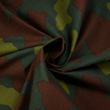 Military green camouflage cotton gabardine