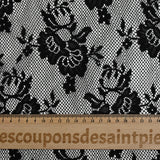 Dentelle polyester résille champêtre noire