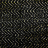 Dentelle polyester ajourée vagues lurex doré et noir