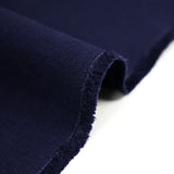 Double navy blue cotton and silk crepe