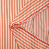 6mm peach and off-white striped woven-dyed viscose satin