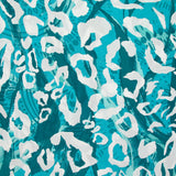 Viscose imprimée léopard turquoise