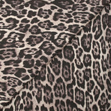 Satin de coton élasthanne léopard fond beige