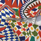 Gabardina algodón elastano locura carnaval multicolor
