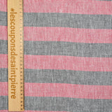 Black and red striped cotton