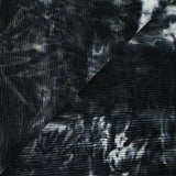 White and anthracite tie & dye pleated knit