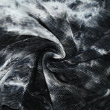White and anthracite tie & dye pleated knit