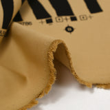 Gabardine de coton imprimée zèbre fond sable