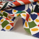 Gabardina algodón elastano locura carnaval multicolor