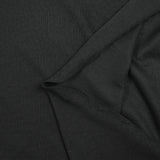 Jersey de polyester fin envers nid d'abeille noir