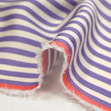 6 mm purple and off-white striped woven-dyed viscose satin