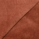 Velours polyester fines côtes tomette