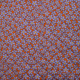 Coton matelassé double face Talia fleurs violet et brique au mètre