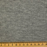 Jersey de laine côtelé bord-côte gris chiné