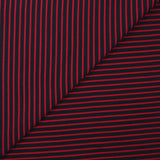 Jersey de coton rayé fraise fond bleu nuit