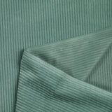 Jade ribbed polyester velvet