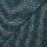 Lurex gasa seda pato rayas flores azul fondo antracita
