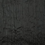 Satin de polyester plissé effet froissé noir