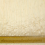 Ivory crinkle-effect pleated polyester satin