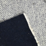 Navy double-faced ecru wool blend