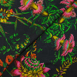 Doublure jacquard viscose imprimé Beverly Hills fond noir