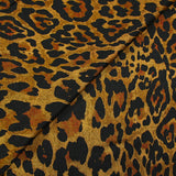 Doublure jacquard viscose imprimé léopard fond mordoré
