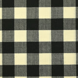 Tissu tailleur laine vichy noir et écru