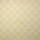 Jacquard de laine mélangée damier écru et crème