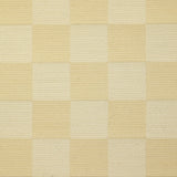 Jacquard de laine mélangée damier écru et crème