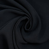 Crepe de poliéster negro cuervo