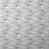 Algodón estampado April Fools fondo gris claro
