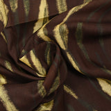 Animal print cotton voile with brown background