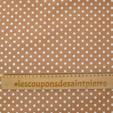 Coton imprimé pois 6mm café