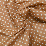 Coton imprimé pois 6mm café
