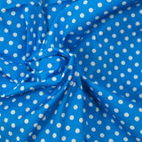 Coton imprimé pois 6mm turquoise