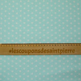 Star printed cotton 1cm aqua