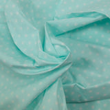 Star printed cotton 1cm aqua
